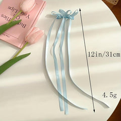 2pcs Braided Hair Ribbon Bow Hairpin Ponytail Headdress Tie Hair Accessories