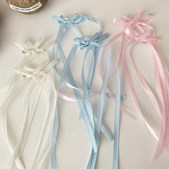 2pcs Braided Hair Ribbon Bow Hairpin Ponytail Headdress Tie Hair Accessories
