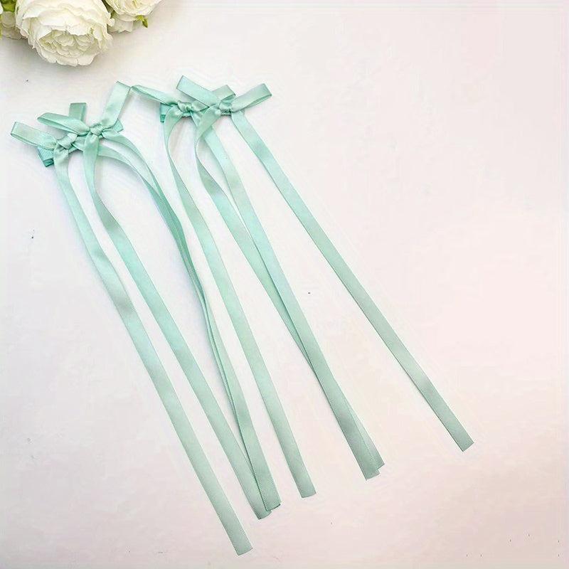 2pcs Braided Hair Ribbon Bow Hairpin Ponytail Headdress Tie Hair Accessories