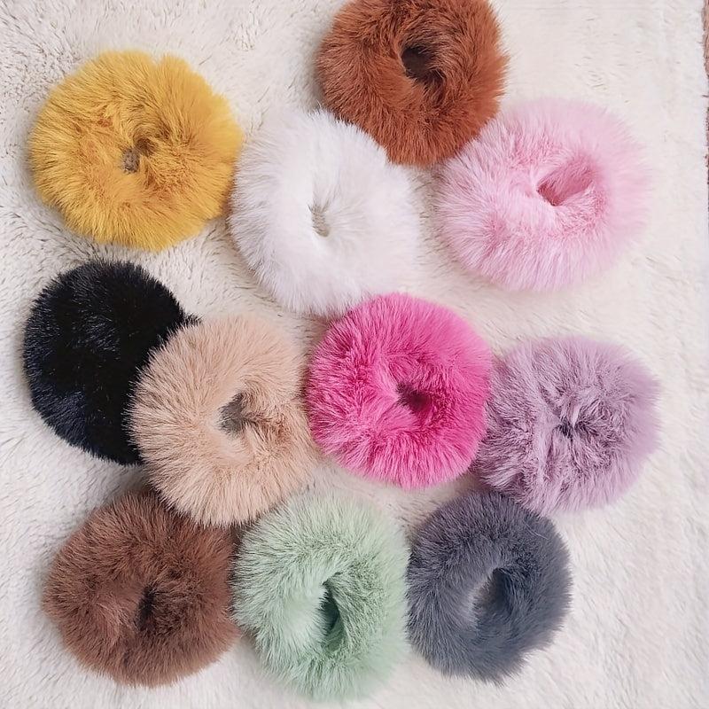 Plush Hair Tie Elastic Thick Velvet Hair Rope Ponytail Hair Accessories