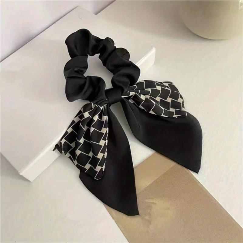 Bowknot Streamer Scrunchie Hair Tie Elastic Ponytail Holder Hair Accessories