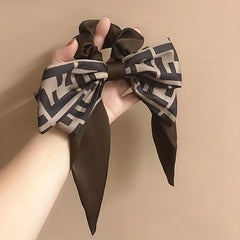 Bowknot Streamer Scrunchie Hair Tie Elastic Ponytail Holder Hair Accessories