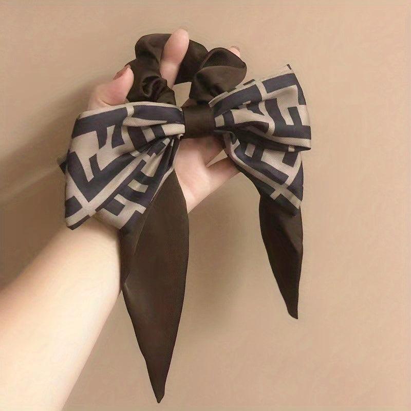 Bowknot Streamer Scrunchie Hair Tie Elastic Ponytail Holder Hair Accessories