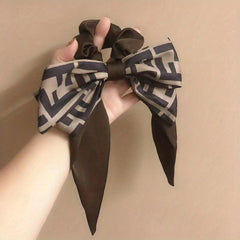 Bowknot Streamer Scrunchie Hair Tie Elastic Ponytail Holder Hair Accessories