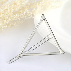 Triangle Frame Hair Clip Minimalist Solid Hair Pin Metal Headwear