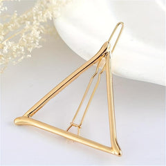Triangle Frame Hair Clip Minimalist Solid Hair Pin Metal Headwear