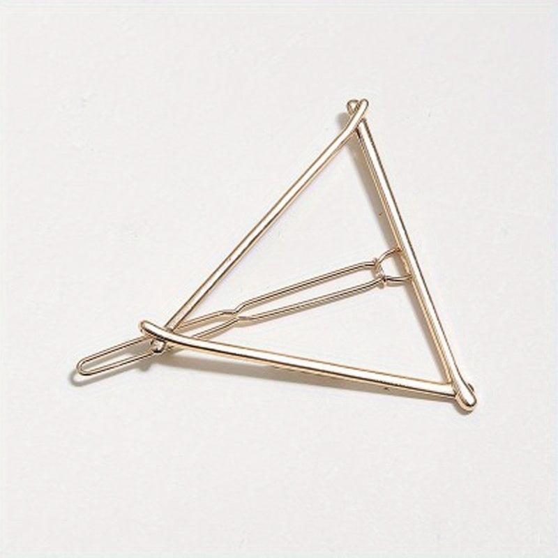 Triangle Frame Hair Clip Minimalist Solid Hair Pin Metal Headwear