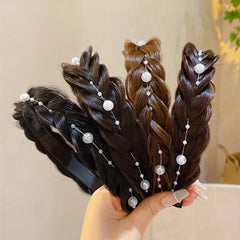 Wide Fishbone Braids Hair Band Retro Head Hoop Hair Styling