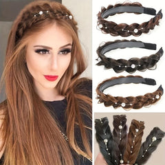 Wide Fishbone Braids Hair Band Retro Head Hoop Hair Styling