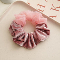 Velvet and Mesh Scrunchie Hair Tie Hair Rope Hair Accessories