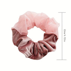 Velvet and Mesh Scrunchie Hair Tie Hair Rope Hair Accessories