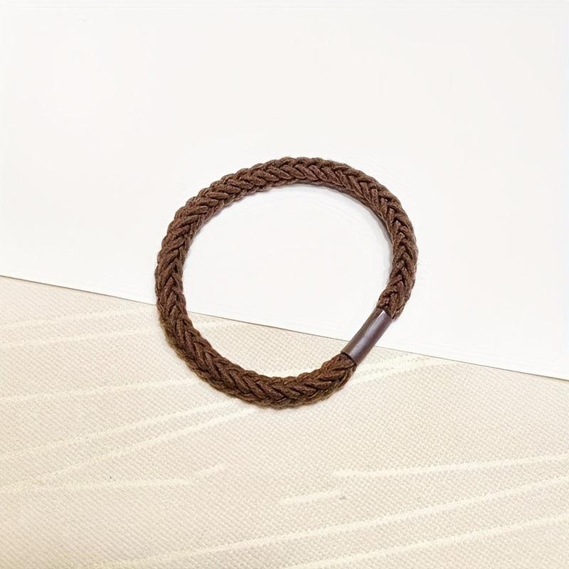 Braided Hair Tie Accessory for Women - Solid Color