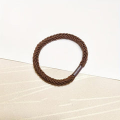 Braided Hair Tie Accessory for Women - Solid Color