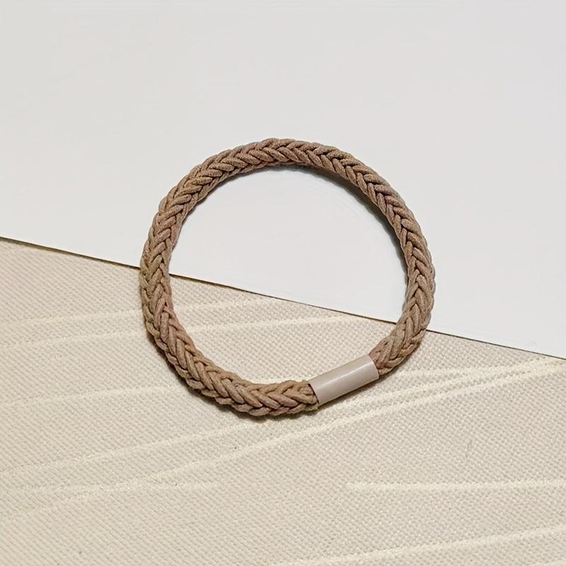 Braided Hair Tie Accessory for Women - Solid Color