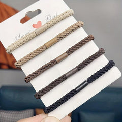 Braided Hair Tie Accessory for Women - Solid Color