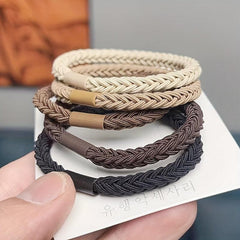 Braided Hair Tie Accessory for Women - Solid Color