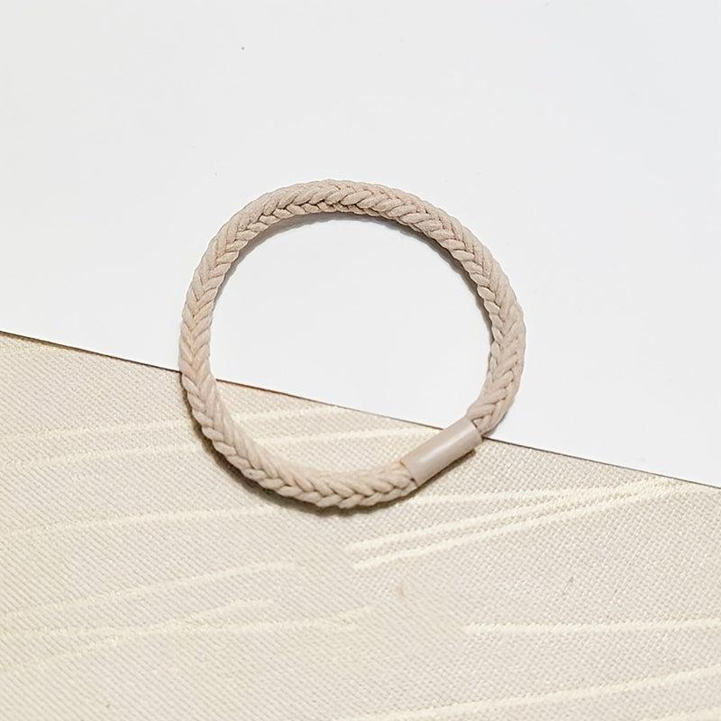 Braided Hair Tie Accessory for Women - Solid Color
