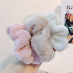 Solid Colors Scrunchy Hair Ties Hair Elastics Soft Scrunchie Ponytail Holders