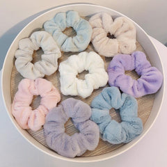 Solid Colors Scrunchy Hair Ties Hair Elastics Soft Scrunchie Ponytail Holders