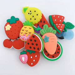12pcs Fruit Shoe Charm Strawberry Clogs Decoration Set