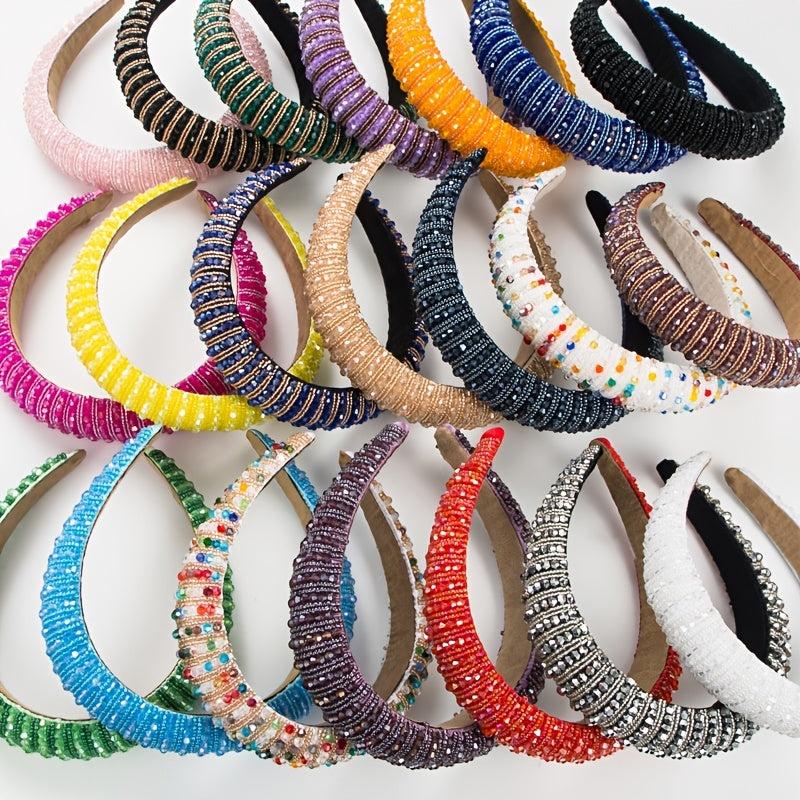 Vintage Baroque Beads Headband for Women Girls