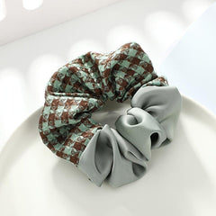 Plaid Print Scrunchies Hair Tie Style Hair Rope Elastic Ponytail Holder