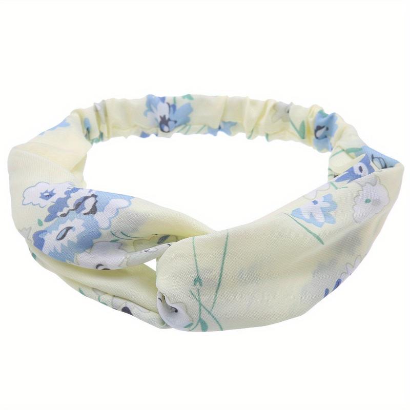 Flower Pattern Headband Wide Hair Band for Yoga Exercise