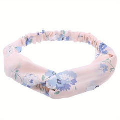 Flower Pattern Headband Wide Hair Band for Yoga Exercise