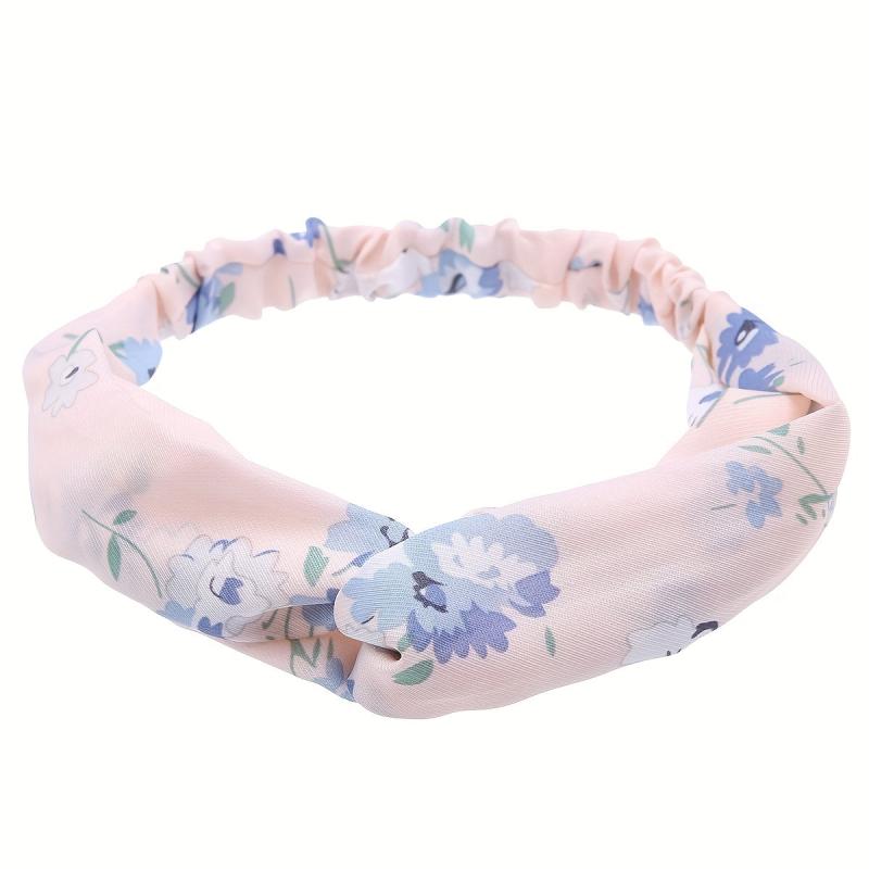 Flower Pattern Headband Wide Hair Band for Yoga Exercise