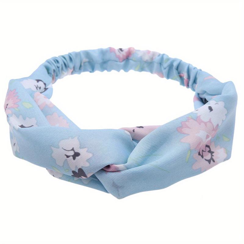 Flower Pattern Headband Wide Hair Band for Yoga Exercise
