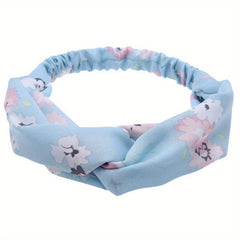 Flower Pattern Headband Wide Hair Band for Yoga Exercise
