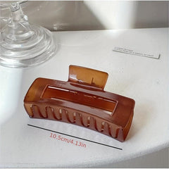 Resin Hair Claw Jelly Ponytail Holder for Women Girls