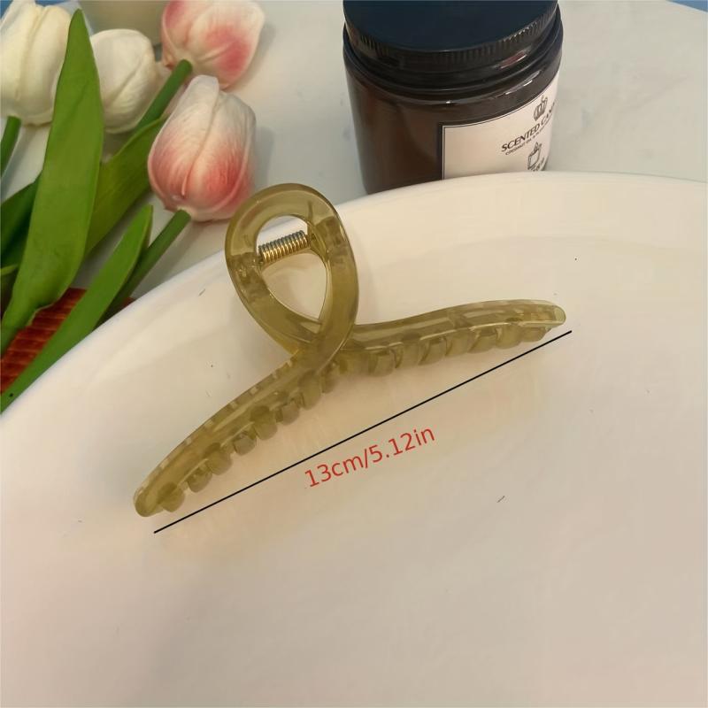 Resin Hair Claw Jelly Ponytail Holder for Women Girls