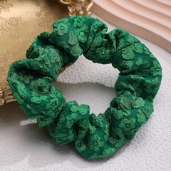Green Hair Tie High Elasticity Scrunchie Seamless Hair Accessory