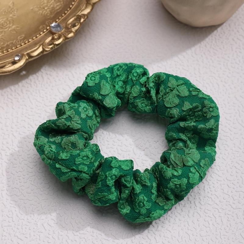 Green Hair Tie High Elasticity Scrunchie Seamless Hair Accessory