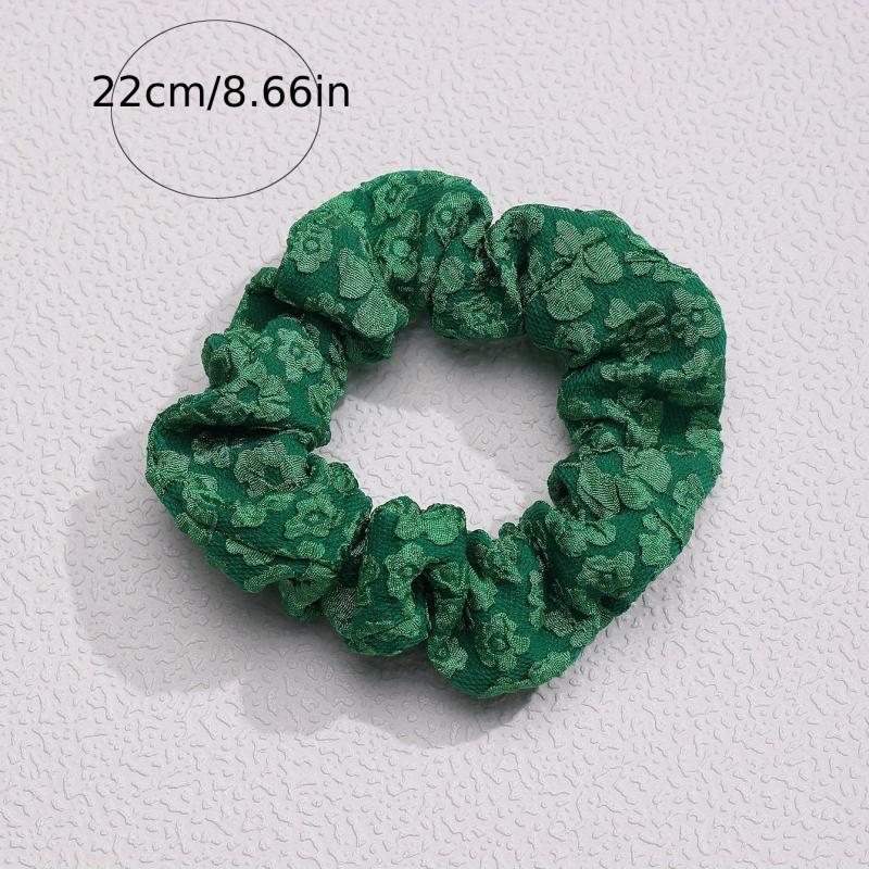 Green Hair Tie High Elasticity Scrunchie Seamless Hair Accessory