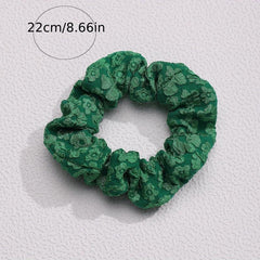 Green Hair Tie High Elasticity Scrunchie Seamless Hair Accessory