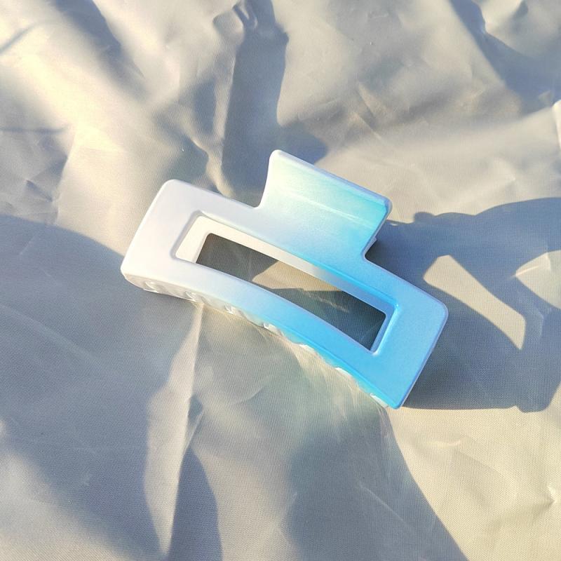 Rectangle Gradient Hair Claw Clip Non Slip Strong Hold Grip Hair Jaw Clip