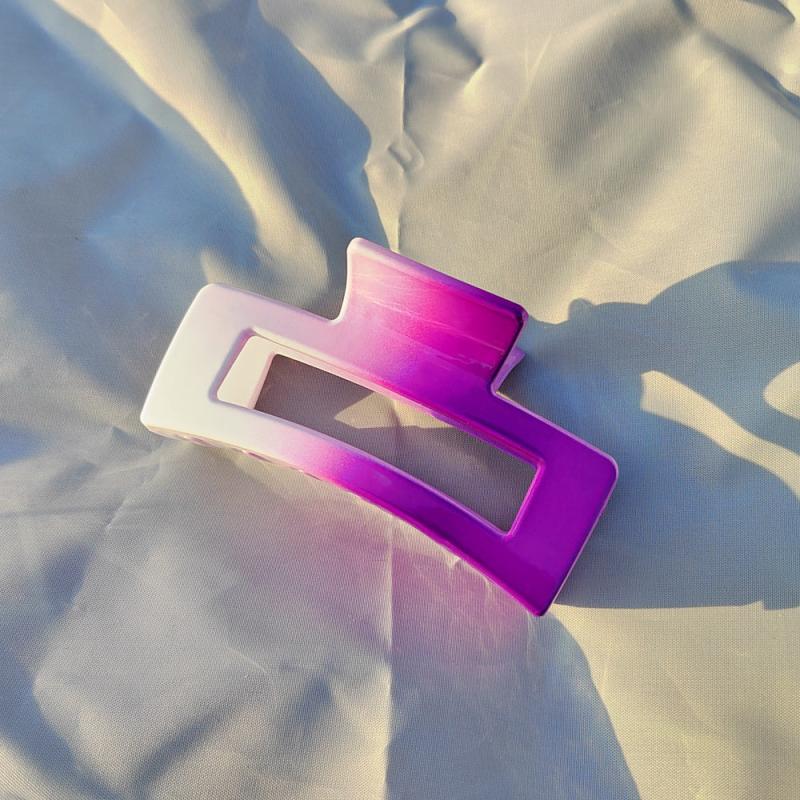 Rectangle Gradient Hair Claw Clip Non Slip Strong Hold Grip Hair Jaw Clip