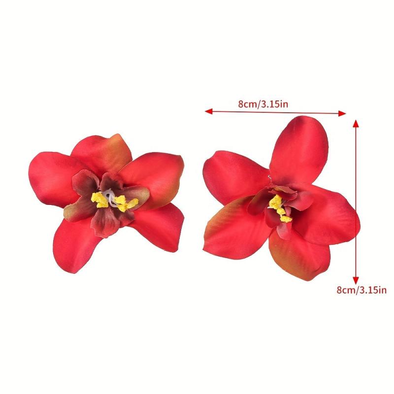6pcs Hibiscus Hair Clip Flower Clip Boho Style for Women Girls Hair