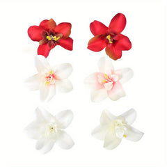 6pcs Hibiscus Hair Clip Flower Clip Boho Style for Women Girls Hair