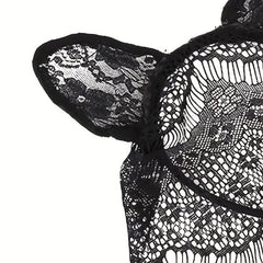 Halloween Bunny Ears Headband Lace Hair Band Veil Headdress