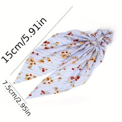 Floral Headband Ponytail Scrunchie Hair Accessories For Women