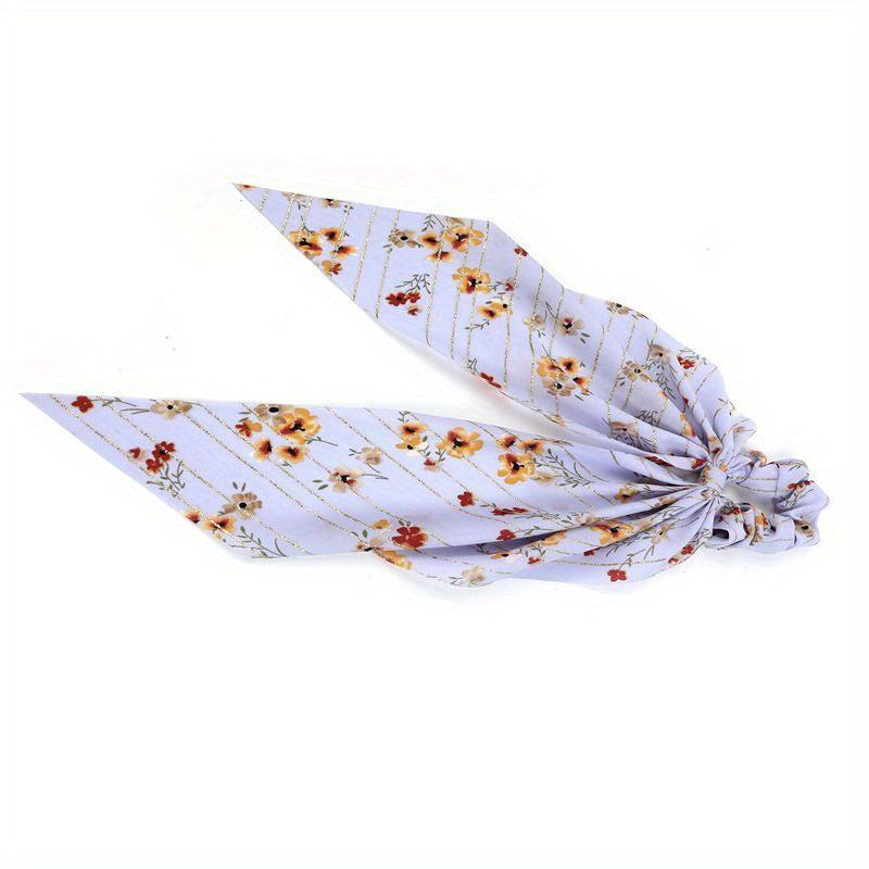 Floral Headband Ponytail Scrunchie Hair Accessories For Women