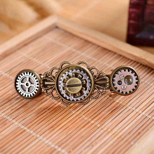 Alloy Retro Steam Punk Style Hair Clip French Barrette Side Clip Bangs Clip