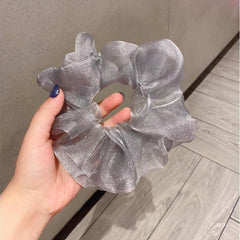 Organza Solid Oversize Scrunchie Ponytail Elastic Hair Tie Scrunchy