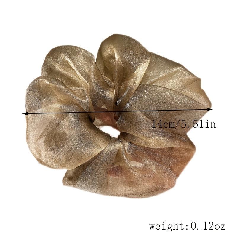 Organza Solid Oversize Scrunchie Ponytail Elastic Hair Tie Scrunchy