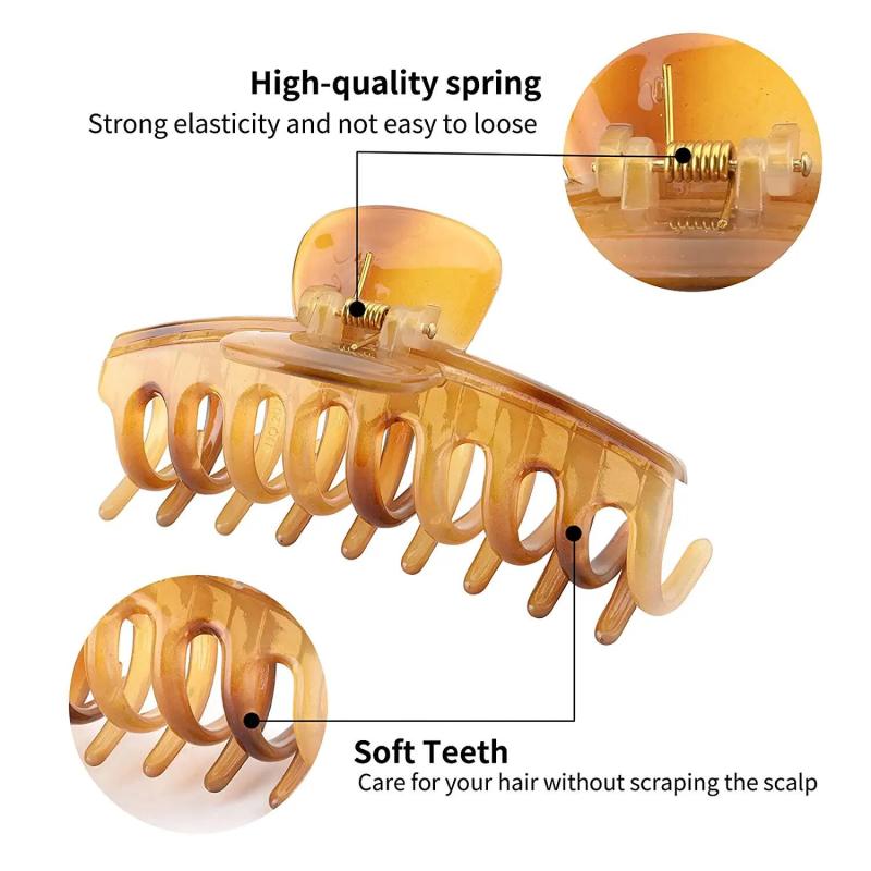12 Pcs Matte Nonslip Large Hair Claw Clips Strong Hold Hair Clips