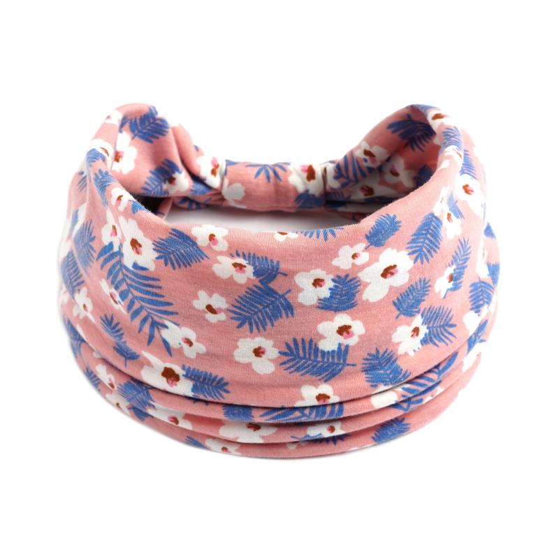 Flowers Boho Headbands Stretchy Wide Hair Bands Knot Turban Head Bands