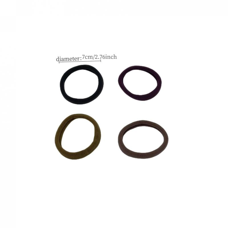 20pcs Elastic Hair Tie Ponytail Hair Rope Nylon Style Basic Accessories
